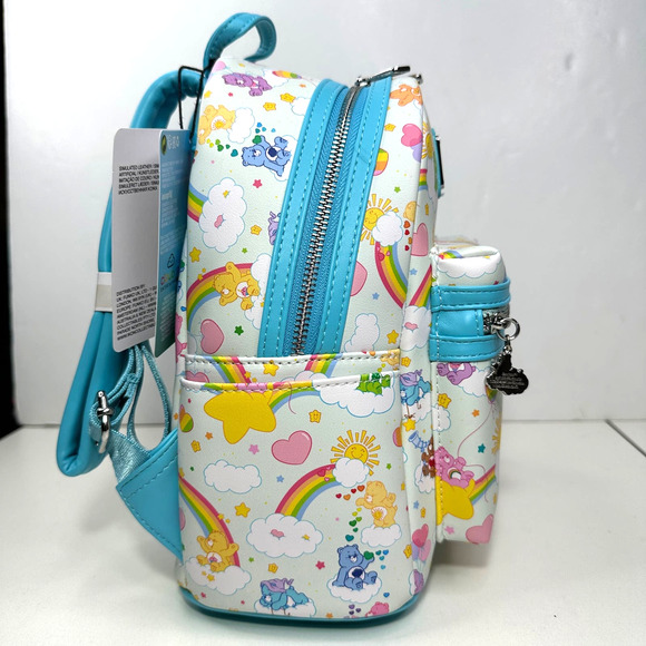New Loungefly Care Bears AOP Mini Backpack NWT 40th Anniversary Bag - Picture 9 of 11